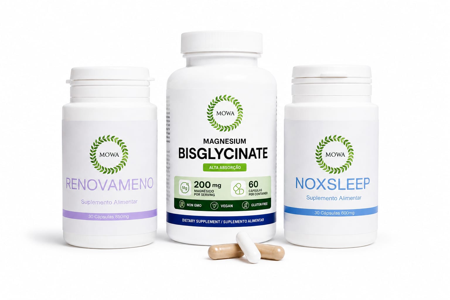 Kit Equilíbrio Menopausa — Magnésio + RenovaMeno + NoxSleep