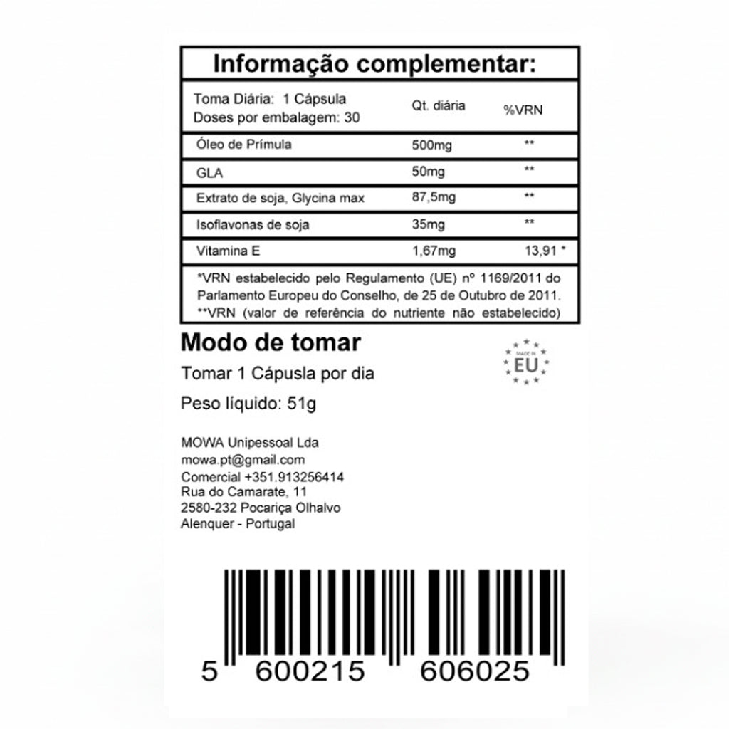 MOWA RENOVAMENO Menopausa - Equilíbrio Hormonal Feminino 30 Cápsulas